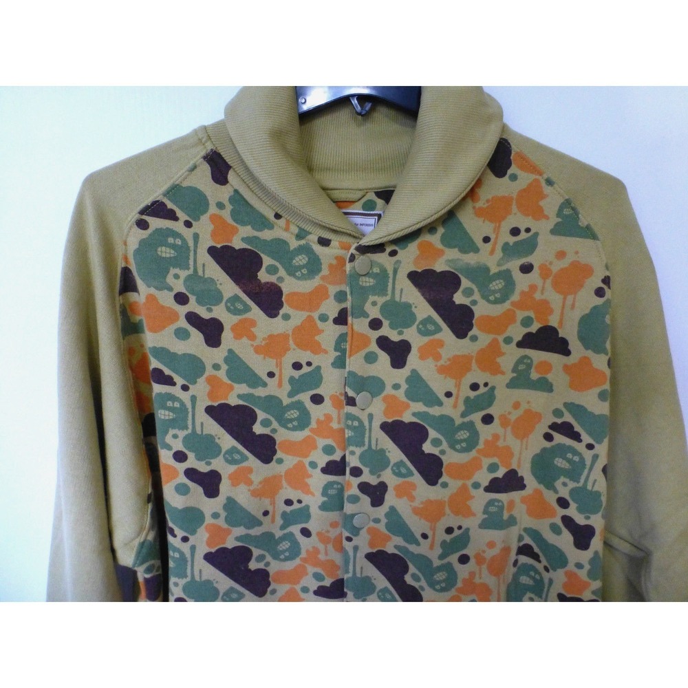 Imperious Sweatshirt Mens 2XL Olive Green Faded Camo Splat Man Snap Front New - Picture 2 of 4